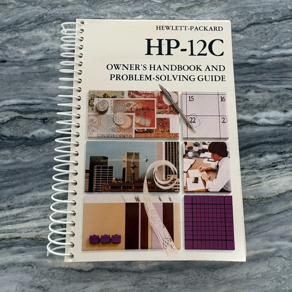Vintage Hewlett Packard HP-12C Owner's Handbook And Problem Solving Guide Spiral